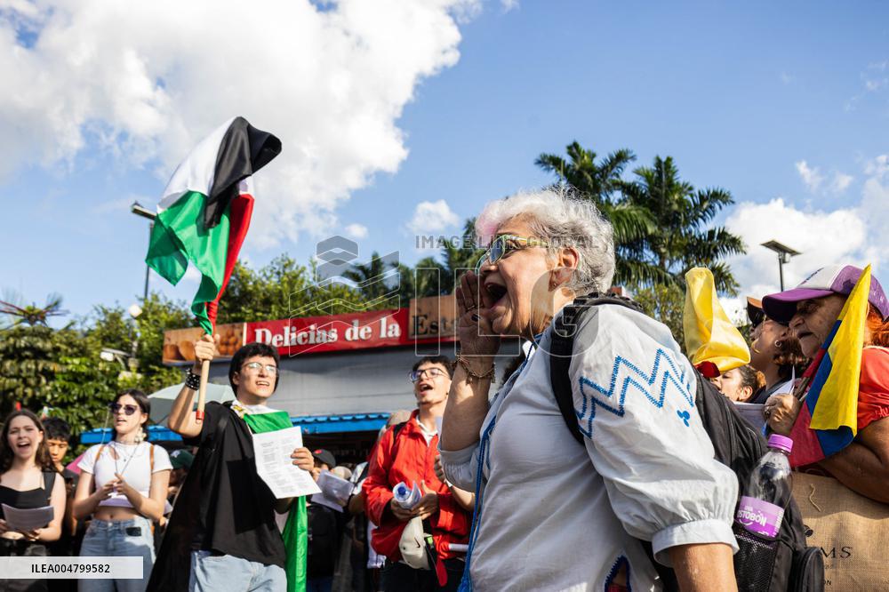 Pro-Palestine Demonstrations on the Two-year Israel Attack by Hamas