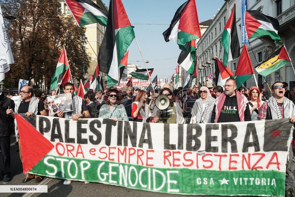Palestine March in Milan - Italy
