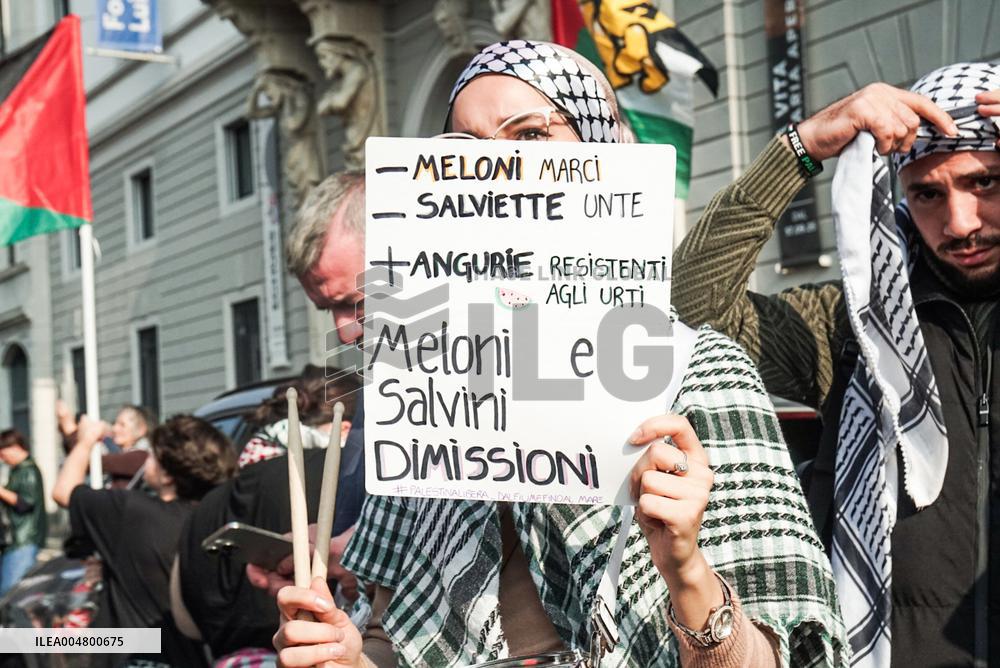 Palestine March in Milan - Italy
