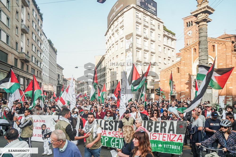 Palestine March in Milan - Italy