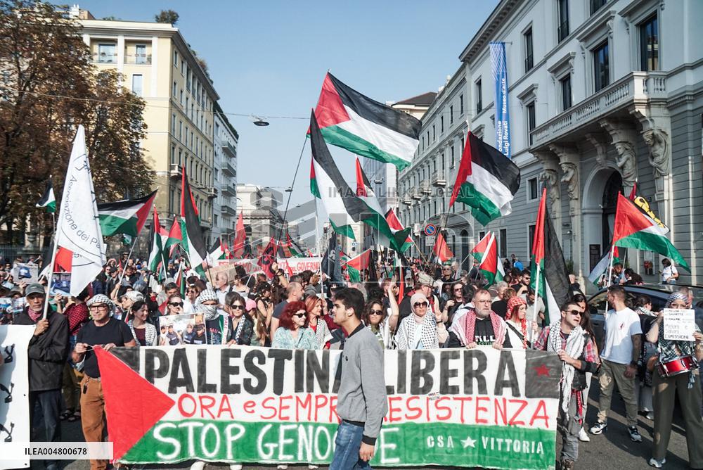 Palestine March in Milan - Italy