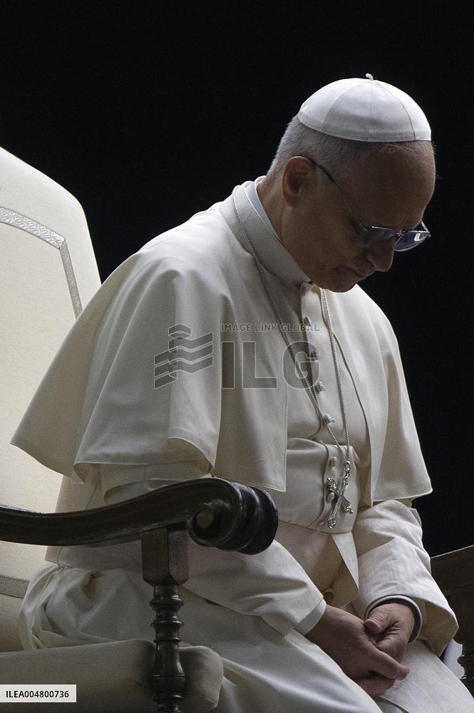 Pope Leo XIV During the Marian Vigil In St. Peter's Square - Vatican