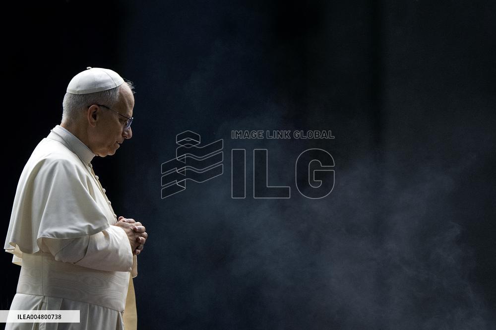Pope Leo XIV During the Marian Vigil In St. Peter's Square - Vatican