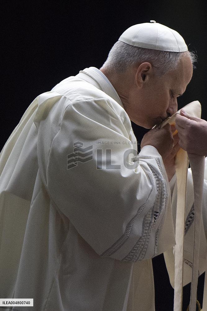 Pope Leo XIV During the Marian Vigil In St. Peter's Square - Vatican
