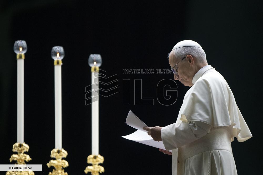 Pope Leo XIV During the Marian Vigil In St. Peter's Square - Vatican