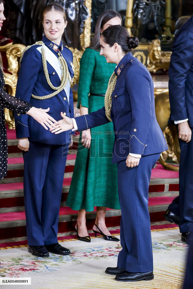 Spanish Royals Preside Over a Reception for National Day - Madrid