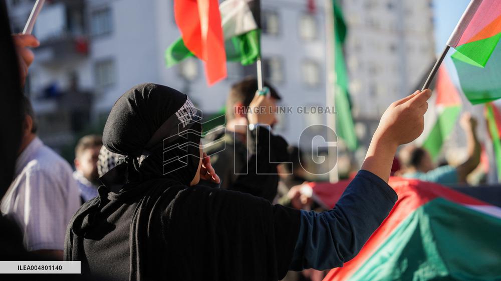 Rally For Palestine in Gaziantep - Turkey