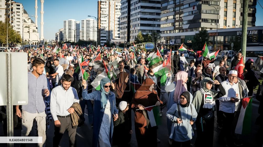 Rally For Palestine in Gaziantep - Turkey