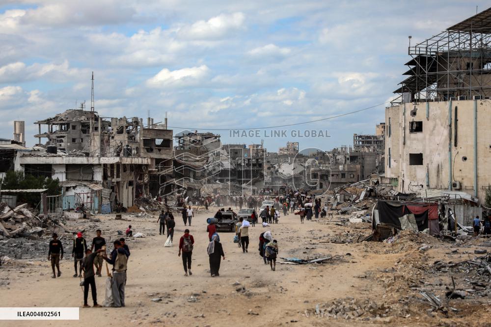 Ceasefire Aftermath in Khan Younis - Gaza