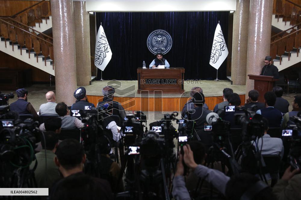 Zabihullah Mujahid Press Conference - Kabul