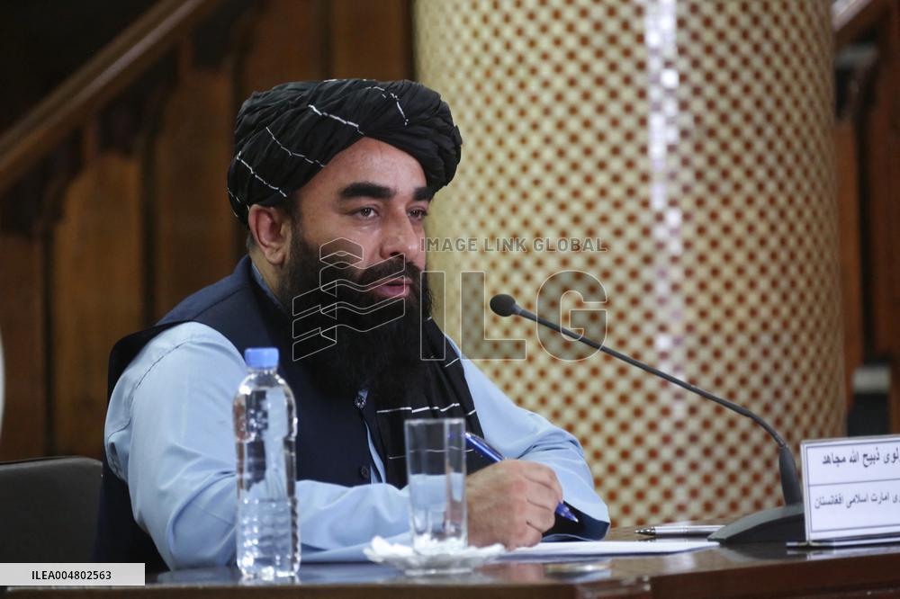 Zabihullah Mujahid Press Conference - Kabul