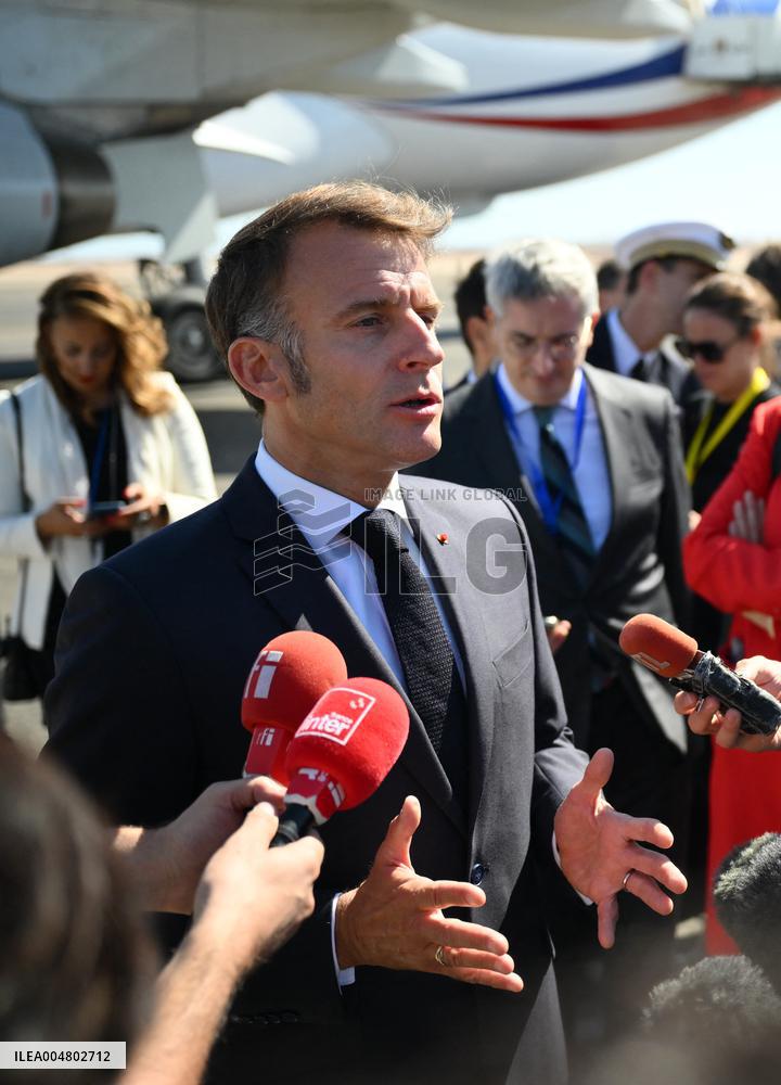 Macron in Sharm El Sheikh to Peace Summit - Egypt