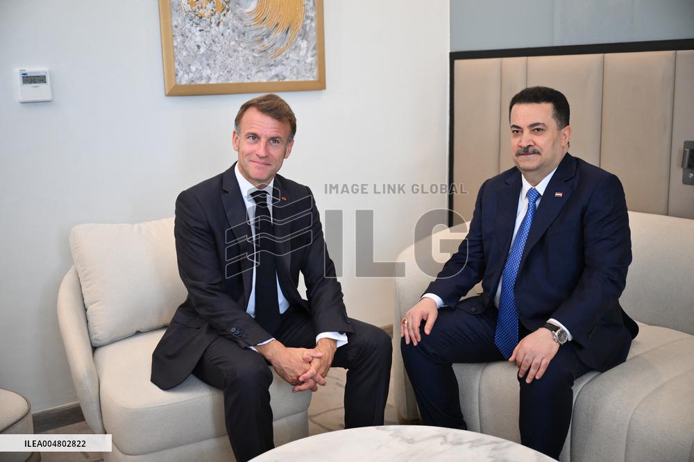 French President Meets PM of Iraq - Sharm El Sheikh