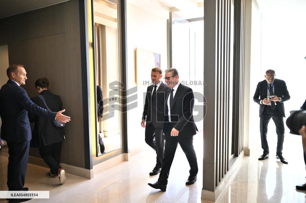 French President Meets UK PM Starmer - Sharm El Sheikh