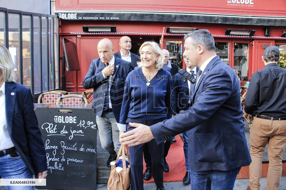 Marine Le Pen Visits Le Mans - France