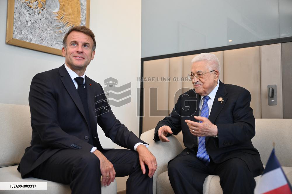 French President Meets Palestinian Authority President - Sharm El Sheikh