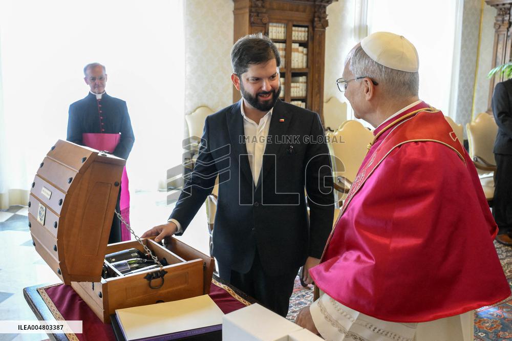 Pope Leo XIV Meets The President of Chile - Vatican