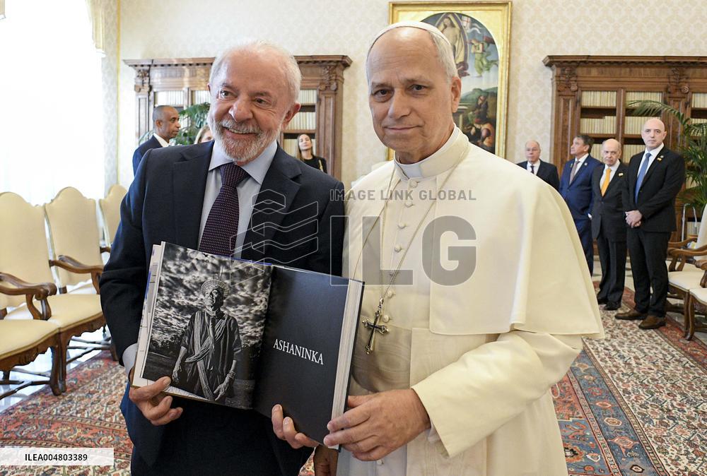 Pope Leo XIV Meets The President of Brazil - Vatican