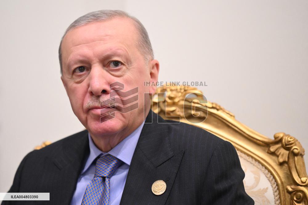 French President Meets Turkish President - Sharm El Sheikh