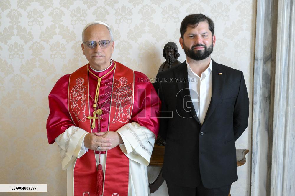 Pope Leo XIV Meets The President of Chile - Vatican