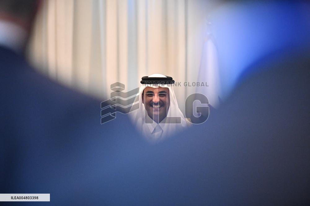 Emir of Qatar At Peace Summit - Sharm El Sheikh