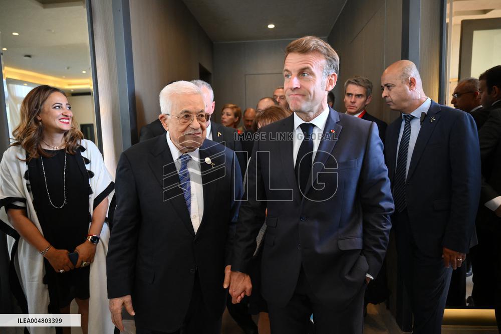 French President Meets Palestinian Authority President - Sharm El Sheikh