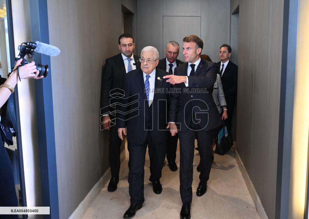 French President Meets Palestinian Authority President - Sharm El Sheikh
