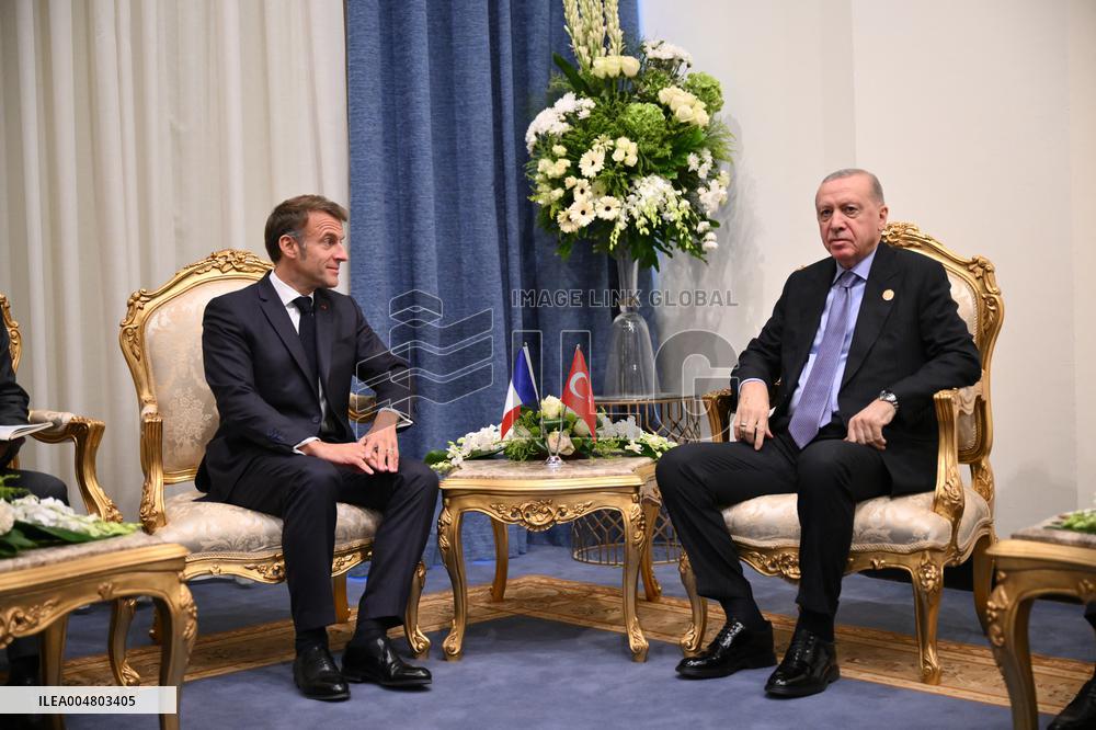 French President Meets Turkish President - Sharm El Sheikh