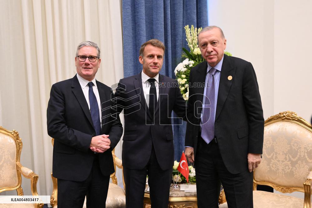 President Macron During Bilateral Meetings - Sharm El Sheikh