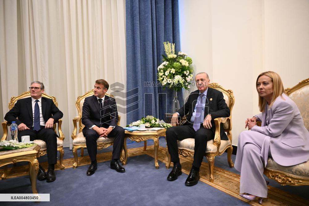 President Macron During Bilateral Meetings - Sharm El Sheikh