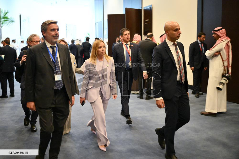 President Macron During Bilateral Meetings - Sharm El Sheikh