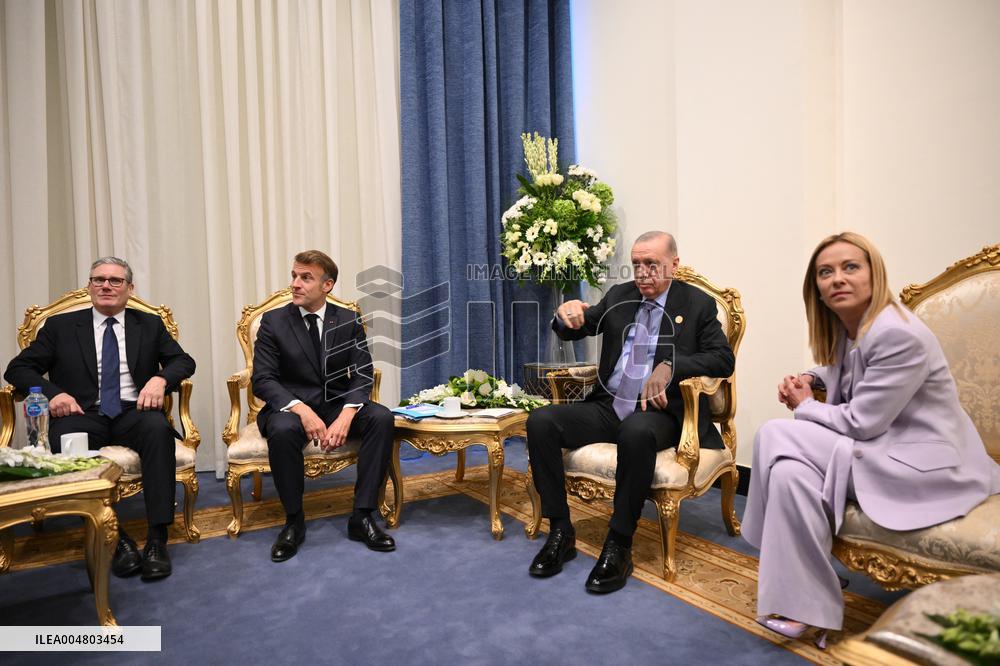 President Macron During Bilateral Meetings - Sharm El Sheikh