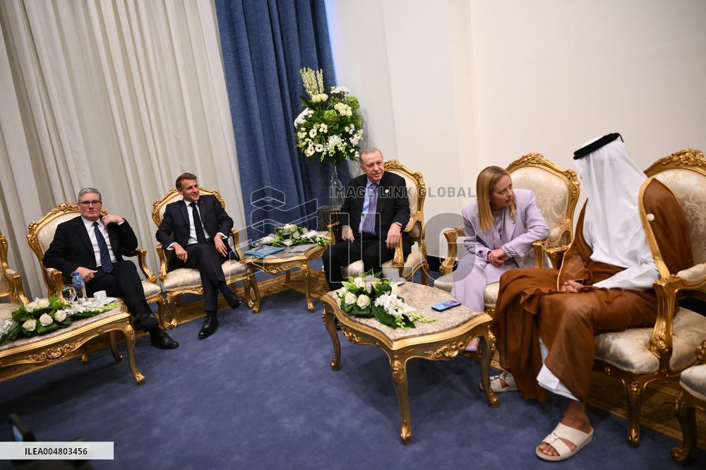 President Macron During Bilateral Meetings - Sharm El Sheikh