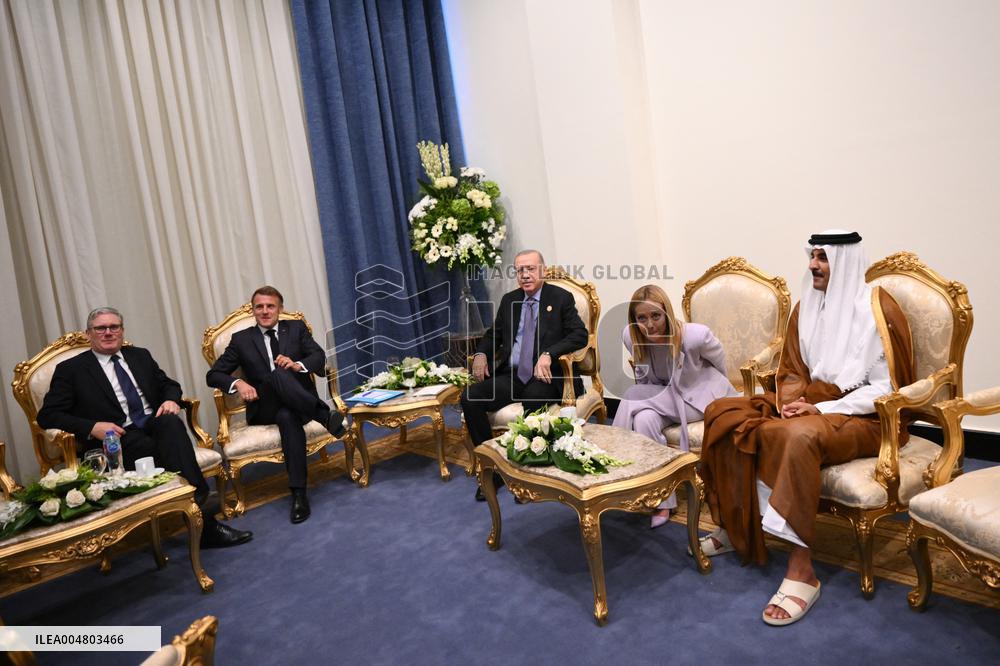 President Macron During Bilateral Meetings - Sharm El Sheikh