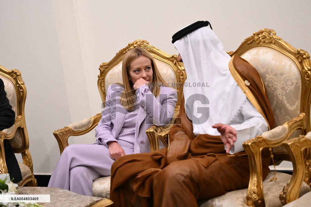 President Macron During Bilateral Meetings - Sharm El Sheikh