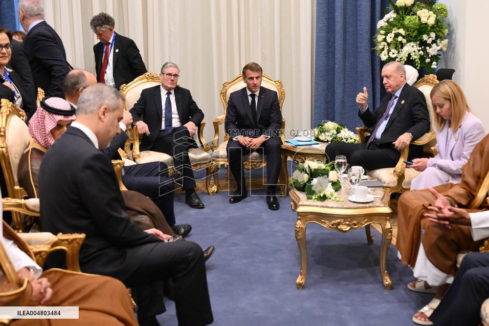 President Macron During Bilateral Meetings - Sharm El Sheikh