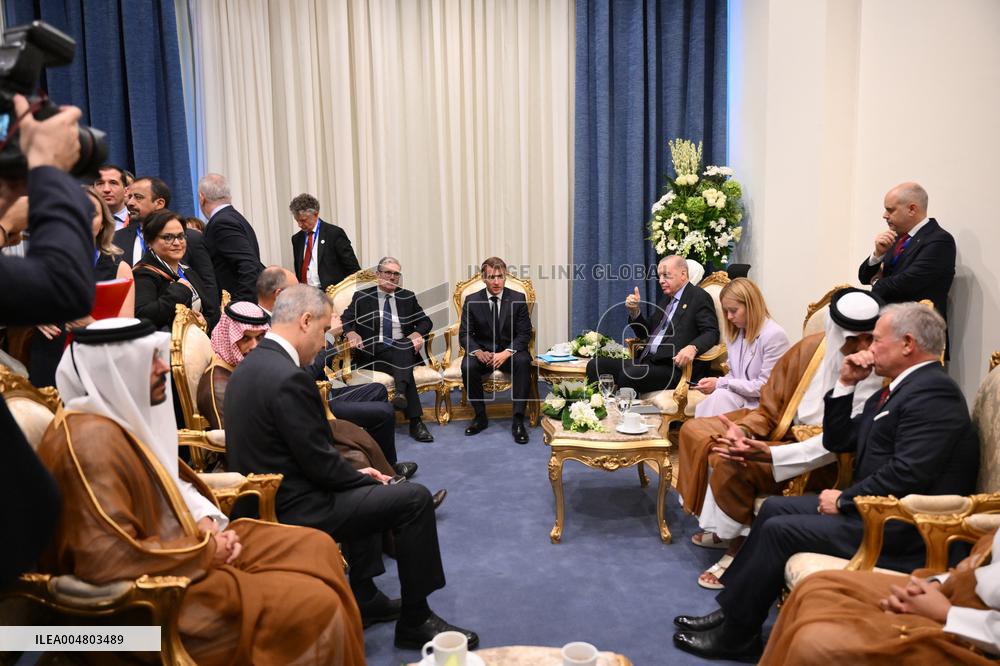 President Macron During Bilateral Meetings - Sharm El Sheikh