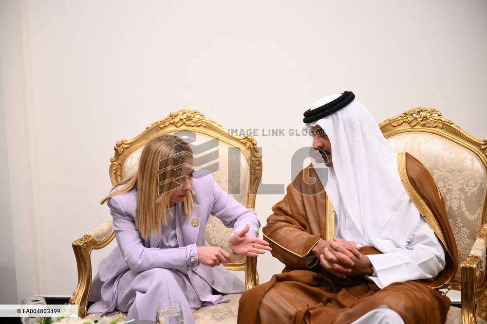President Macron During Bilateral Meetings - Sharm El Sheikh