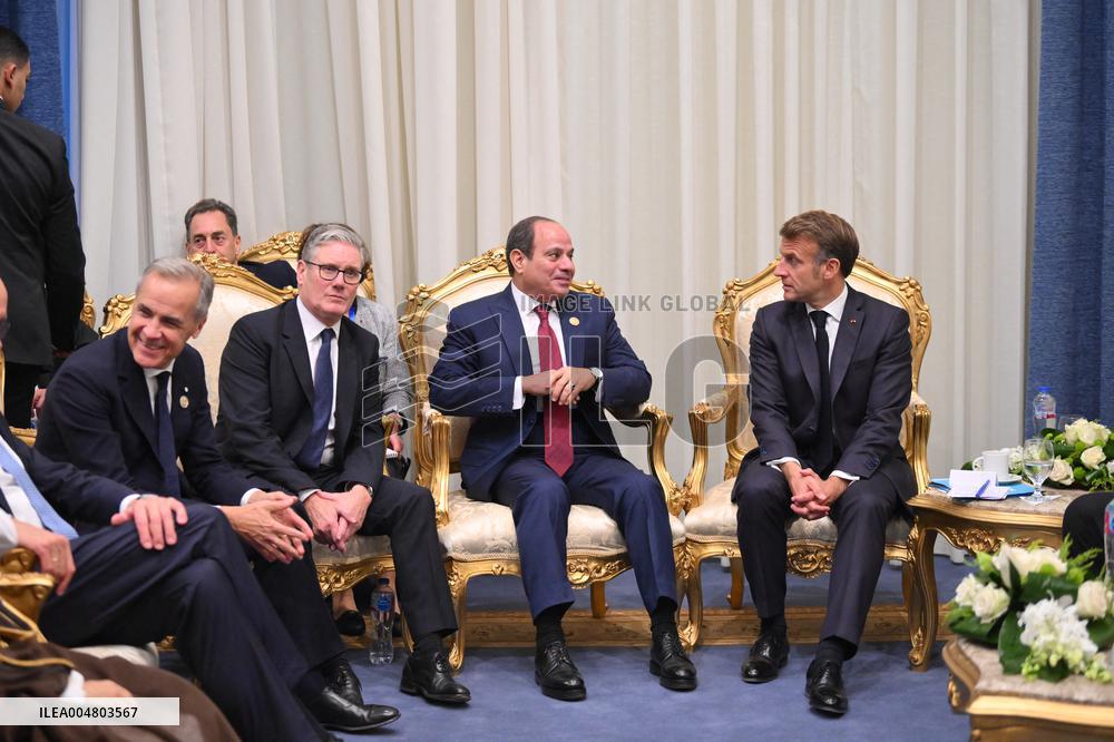 President Macron During Bilateral Meetings - Sharm El Sheikh