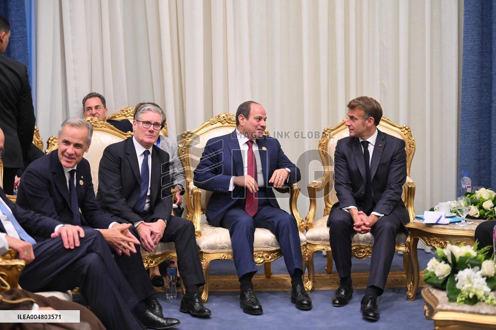 President Macron During Bilateral Meetings - Sharm El Sheikh
