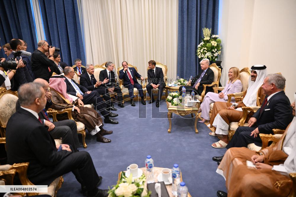 President Macron During Bilateral Meetings - Sharm El Sheikh