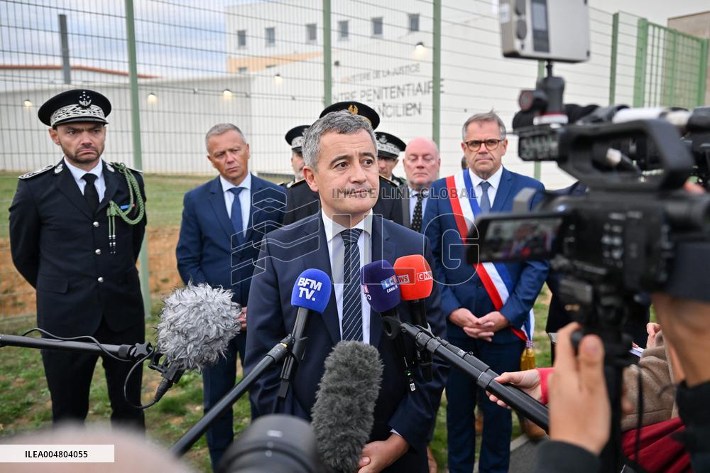 Gerald Darmanin visits the South Paris Region Penitentiary Center - Reau