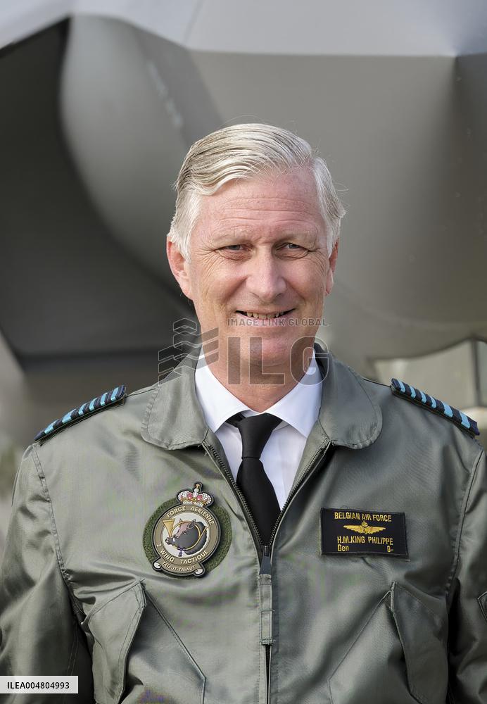 King Philippe At F-35 Delivery Ceremony - Florennes