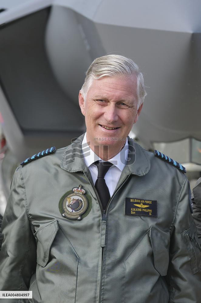 King Philippe At F-35 Delivery Ceremony - Florennes