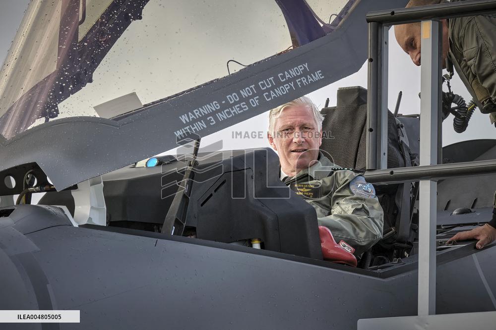 King Philippe At F-35 Delivery Ceremony - Florennes