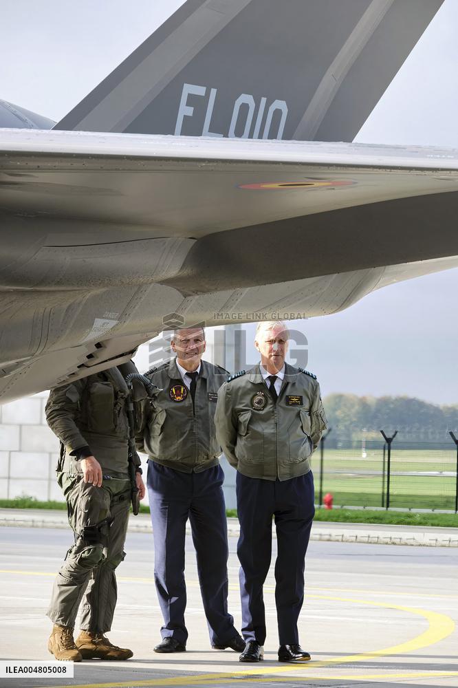 King Philippe At F-35 Delivery Ceremony - Florennes
