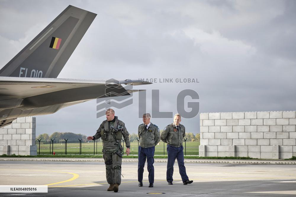 King Philippe At F-35 Delivery Ceremony - Florennes
