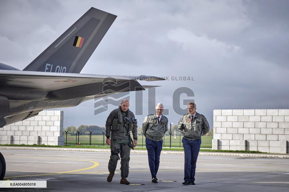 King Philippe At F-35 Delivery Ceremony - Florennes
