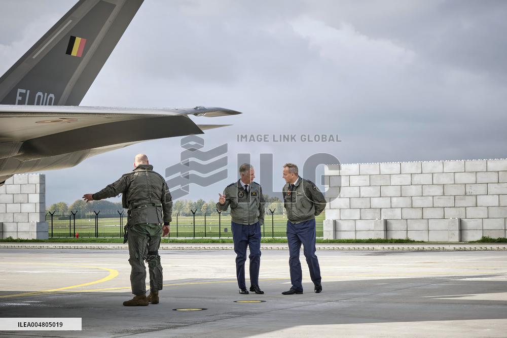 King Philippe At F-35 Delivery Ceremony - Florennes