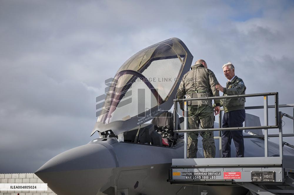 King Philippe At F-35 Delivery Ceremony - Florennes